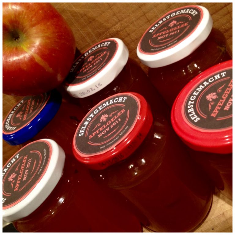 Tee aufs Brot…Apfel-Minz-Gelee – Selbstgemacht